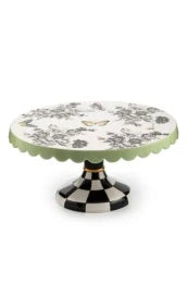 Butterfly Toile Large Pedestal Platter