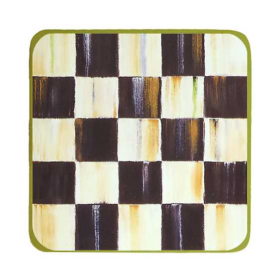 Courtly Check Cork Back Coasters Set of 4