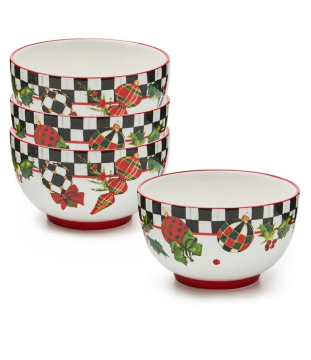 Deck the Halls Breakfast Bowls Set of 4