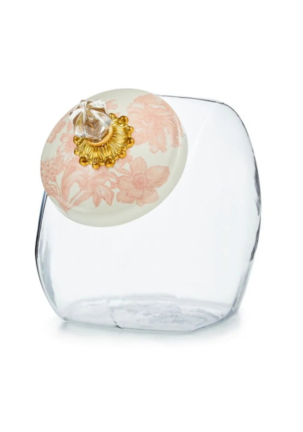 Cookie Jar with Rosy English Garden Lid
